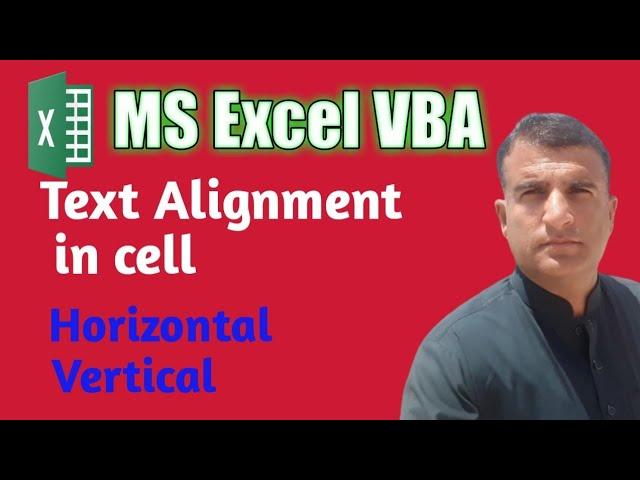 Excel VBA Text Alignment in cell