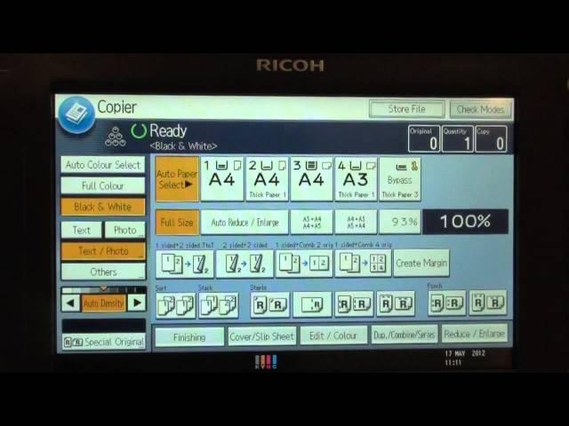 Training | Copy - 1 - 2 Sided on Ricoh Printer | Ricoh Wiki