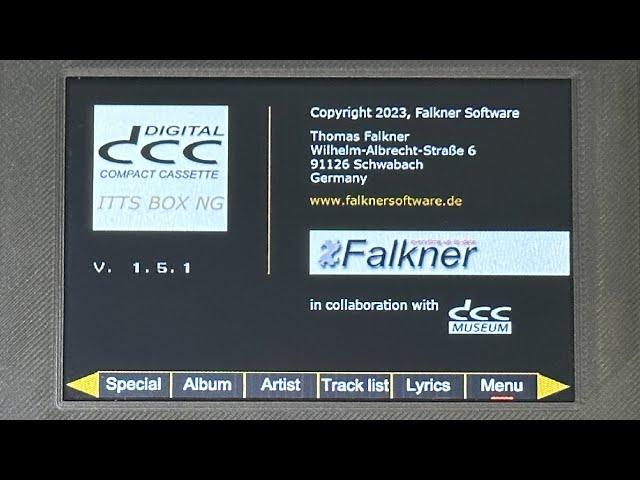 The New Digital Compact Cassette ITTS Box by Thomas Falkner.