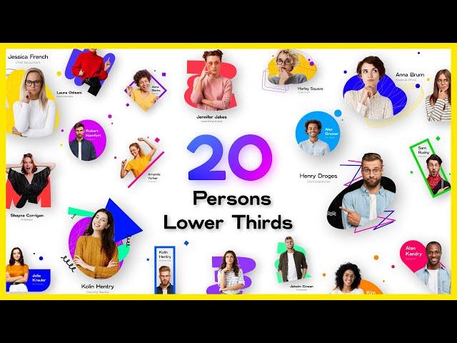 20 PERSON LOWER THIRDS / FREE DOWNLOAD AFTER EFFECTS TEMPLATE BY PADTHAIVIDEO.COM