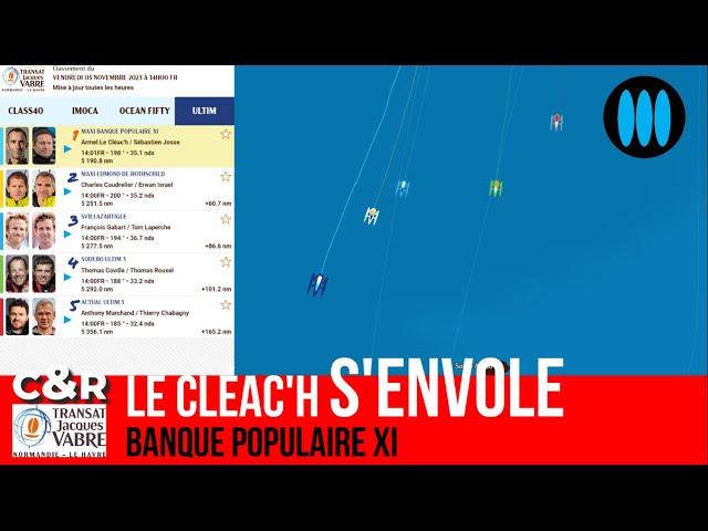 Transat Jacques Vabre 2023 - Armel Le Cléac'h prend le large, à 35 noeuds !