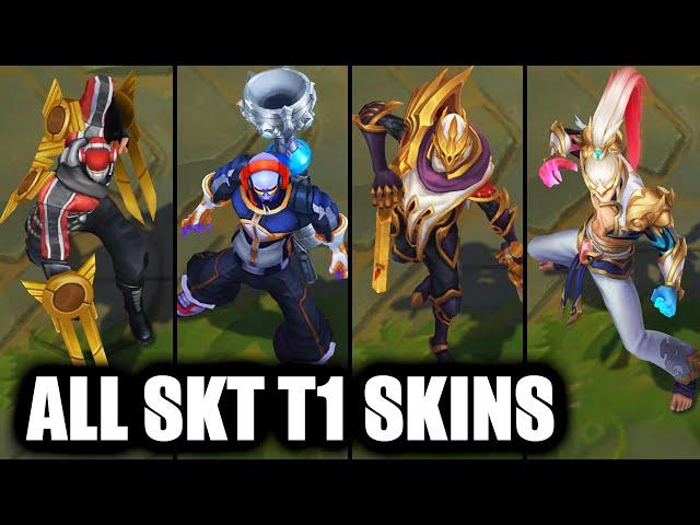 All NEW and OLD SKT T1 Skins Spotlight (League of Legends)