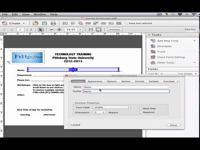 Adding a Text Field in Adobe Acrobat Pro