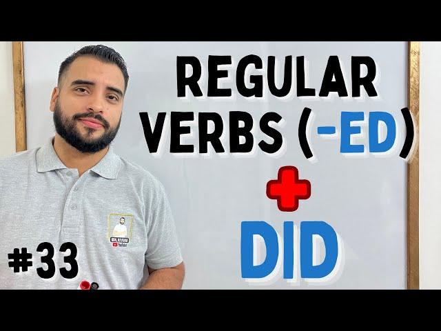  Ejercicios PASADO SIMPLE en INGLES - (DID + RREGULAR VERBS) ( -D, -ED, -IED)