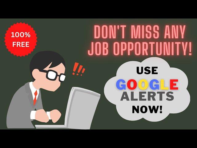 Be the first to get new Job Alerts via Google Alerts.