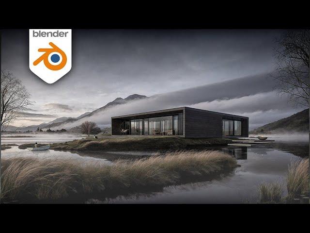 Lake House - Blender ArchViz Timelape Tutorial