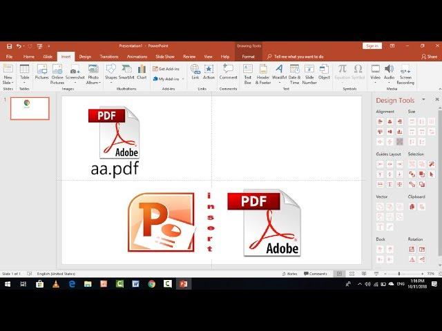 How to Insert PDF into Microsoft PowerPoint Presentation in Windows