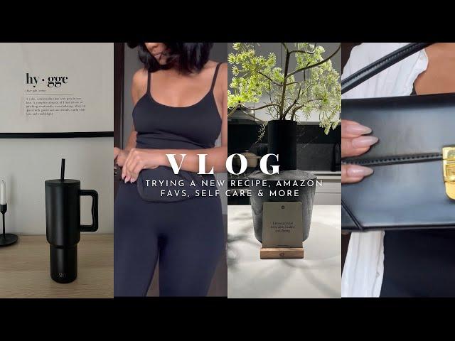 VLOG: slow morning, new recipe, amazon home/fashion, try on haul, & more!