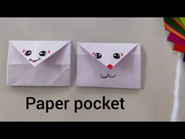 DIY Paper Pocket | How to make paper pocket | craft Ideas | Paper Pocket Origami