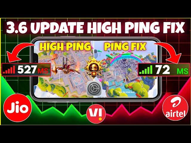 instantly High Ping Problem Fix‼️3.6 UPDATE Get 20 MS Low Ping BgmiPing Problem Fix High Ping Solve