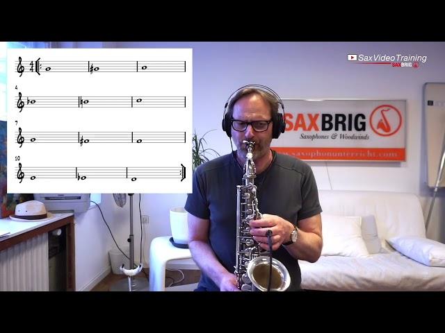 Play-Along - Long Tones Exercise for Alto Saxophone (with Backing Track)