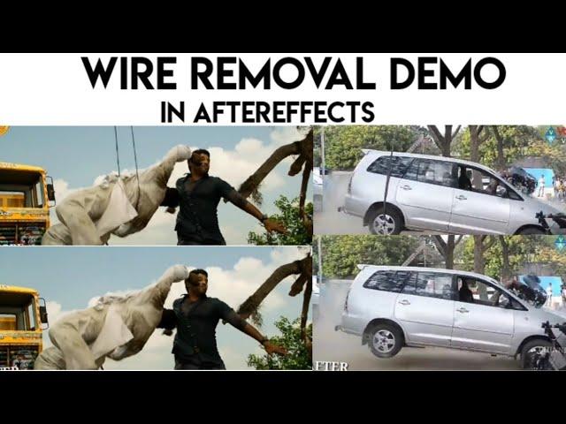 WIRE REMOVAL DEMO IN AFTEREFFECTS ANIMATION&VFX #