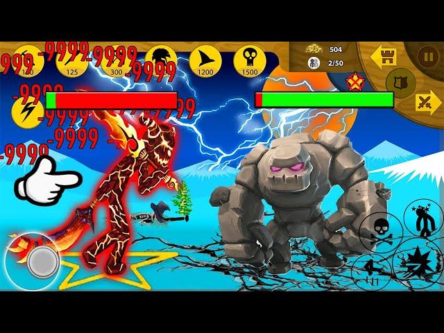 New Champion Griffon LAVA Vs Final Boss Golem - Stick War Legacy