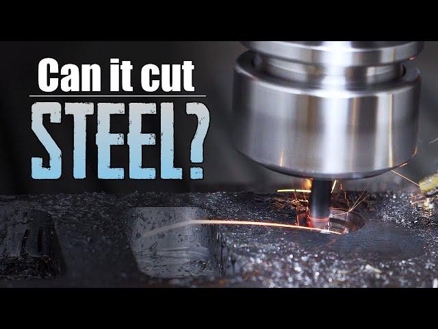 Can we cut steel on a desktop gantry router?