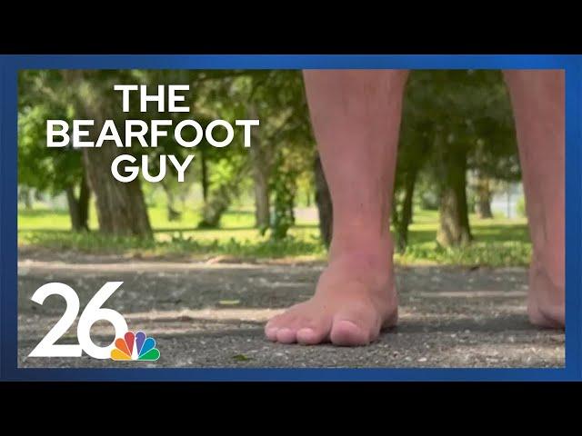 Without shoes, with a purpose: a walk with 'The Barefoot Guy'