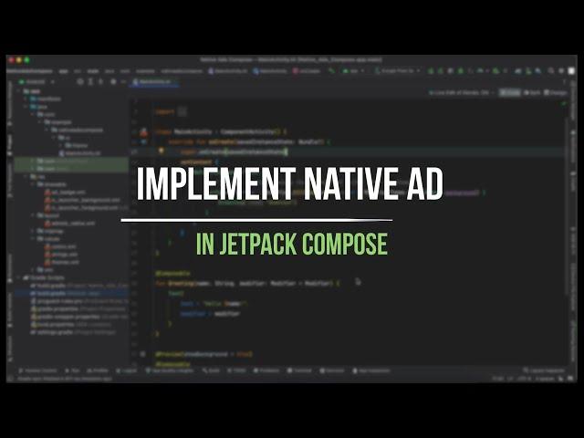 Android Studio | Admob Native Ads - How to integrate native ad in Jetpack Compose