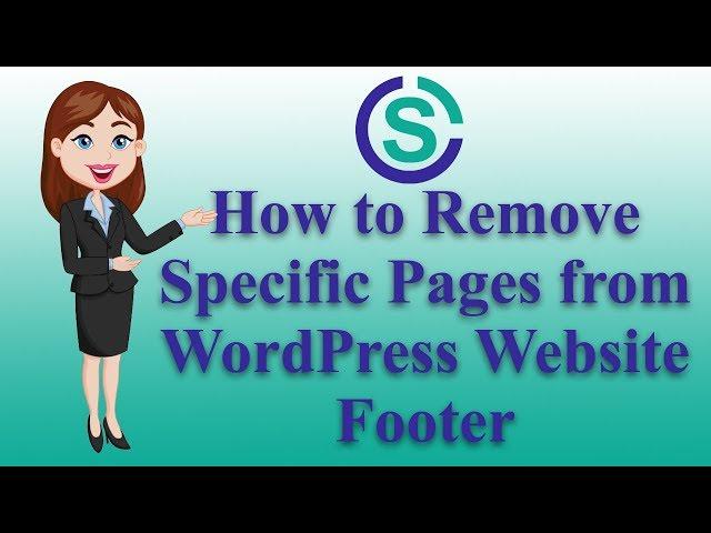 Removing Specific Pages from WordPress Website Footer