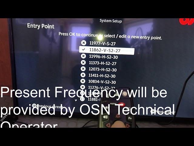 OSN Set Up Procedure and signal Check, Technical Services contact Details