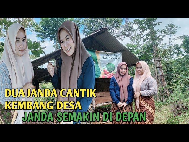 DUO JANDA DESA MUDA !! Selain Cantik Mempesona Rajin Pula, Aktivitas Bersih Bersih Di Saung Kebun