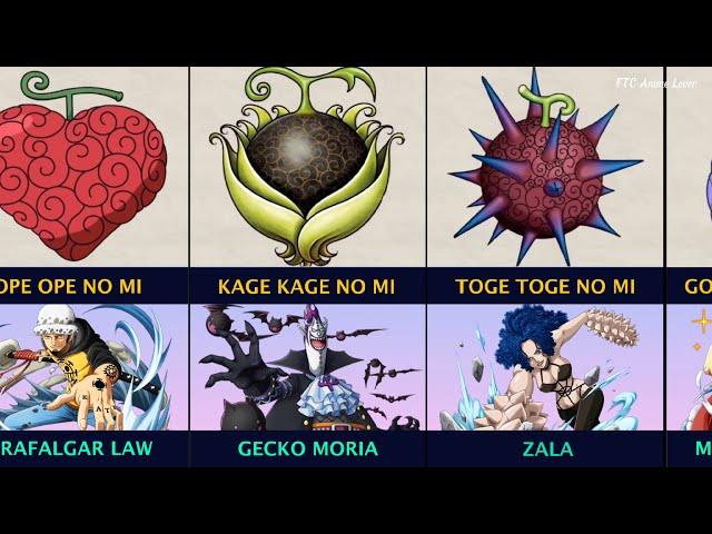 ONE PIECE All Devil Fruits and the Users