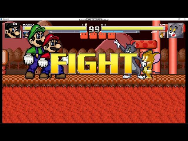 Mugen Battle #138 Mario & Luigi VS Tom & Jerry