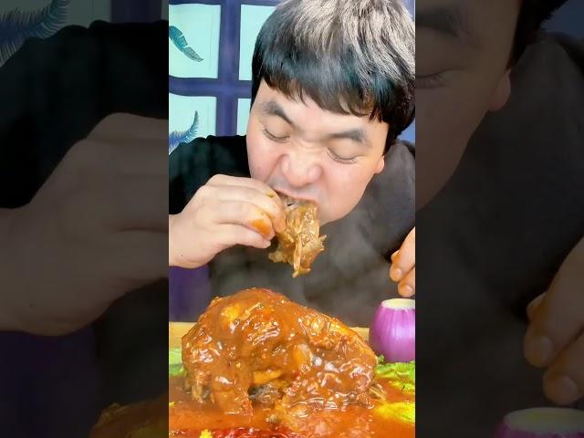 Delicious spicy lamb head #daily #mukbang #short #shorts