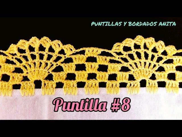 PUNTILLA #8  - DE VUELTA Y VUELTA - FÁCIL Y BONITA - PARA SERVILLETA 