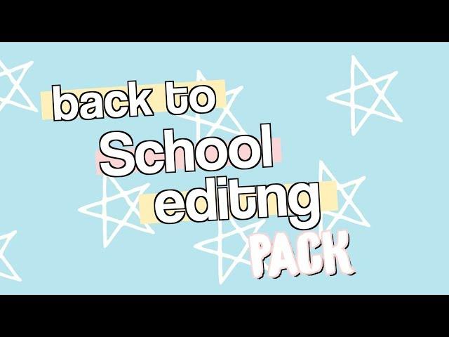 BACK TO SCHOOL EDITING PACK WITH SOUND EFFECTS 2018 | BACK TO SCHOOL GREEN SCREENS