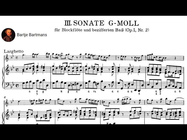 George Frideric Handel - Recorder Sonata in G minor, HWV. 360 (1712)