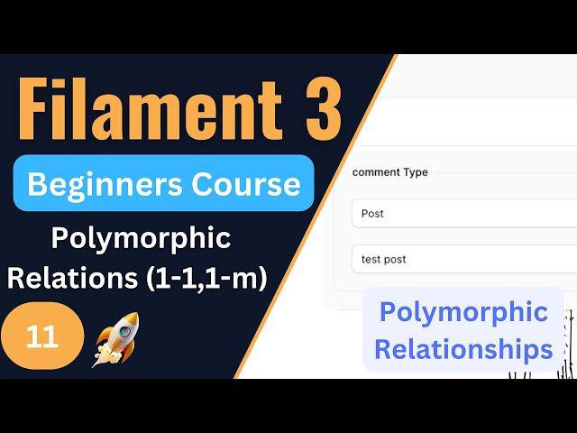 Polymorphic relations (1-1 & 1-M) | Filament 3 Tutorial for Beginners EP11