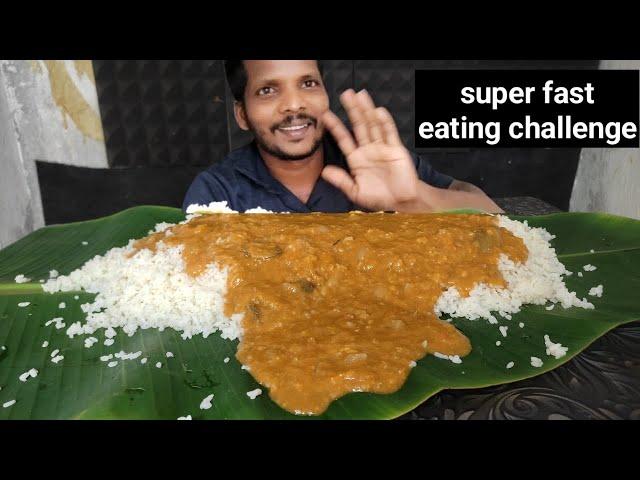 Fast White Rice papad daal nei soru sappaadu eating challenge| Indian mukbang asmr tamilnadu