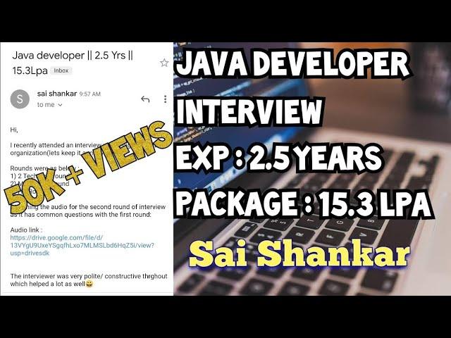 Java Interview Questions And Answers | 2 years Experienced | Selected | 15.3 Lpa Salary