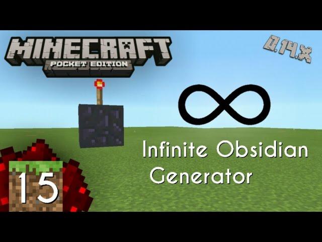 Minecraft PE RedStone : infinite Obsidian Generator  (15)