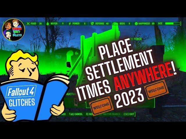 🟡 Fallout 4 - How To Do The Rug Glitch! Place Settelment Items Anywhere! Works in 2023!