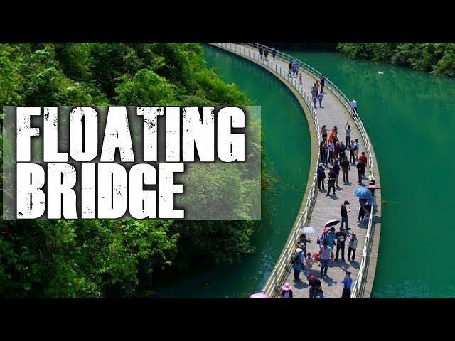 World beautiful floating bridge at a scenic area in Enshi :Tourist attraction : Eye Catching view