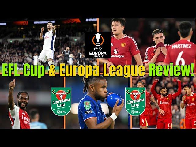 (ASMR) Man United Draw! 10-Man Spurs Win! Europa League & Carabao Cup Results Review!