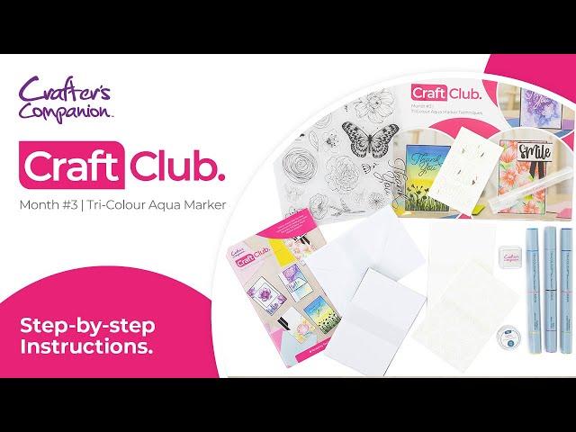 Monthly Craft Club 3: Tri-Colour Aqua Marker Techniques