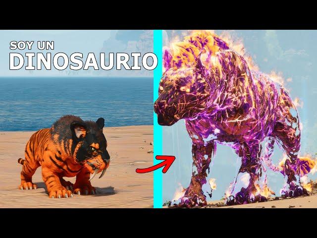 LA HISTORIA DEL DINOSAURIO LEÓN DE FUEGO! Evoluciono en el nuevo Pyromane ARK Soy un Dinosaurio