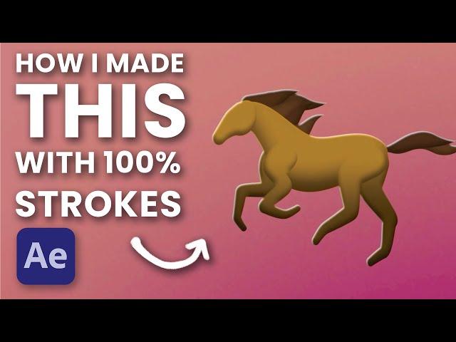 Horse Animation with Strokes Only | After Effects Tutorial