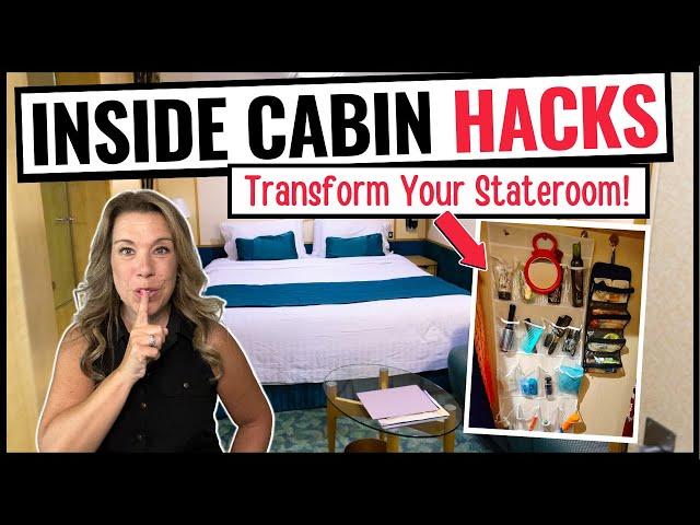 INSIDE CABIN HACKS! Cruise Tips for Small Cruise Cabins