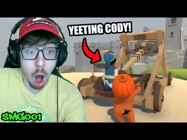 CATAPULTING CODY! | SML Gaming - SML HUMAN FALL FLAT!! Reaction!
