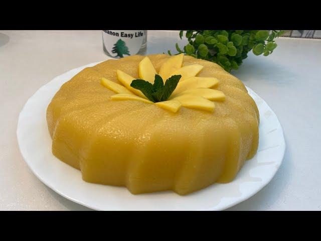 حلى المانجو البارد منعش ولذيذ للصيف - Mango Pudding