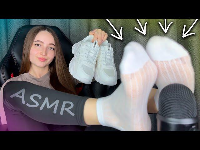 ASMR | Sneaker & Socks Triggers | Feet & Shoe SOUNDS | No Talking