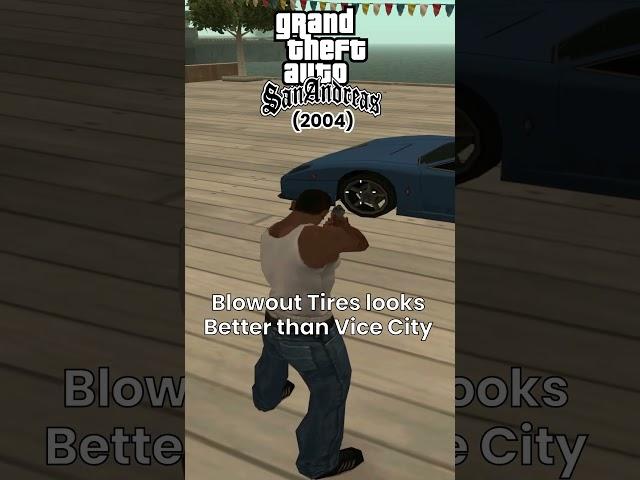 Evolution of Tire Blowout in GTA Games #evolution #gta