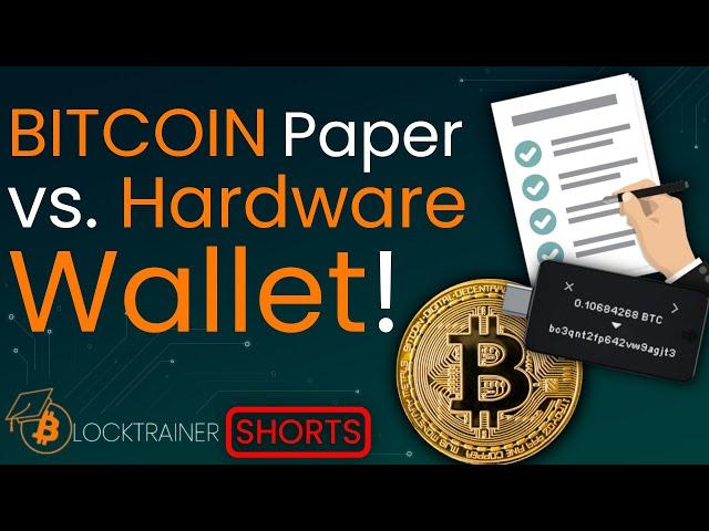 BITCOIN Paper vs. Hardware Wallet! #Shorts