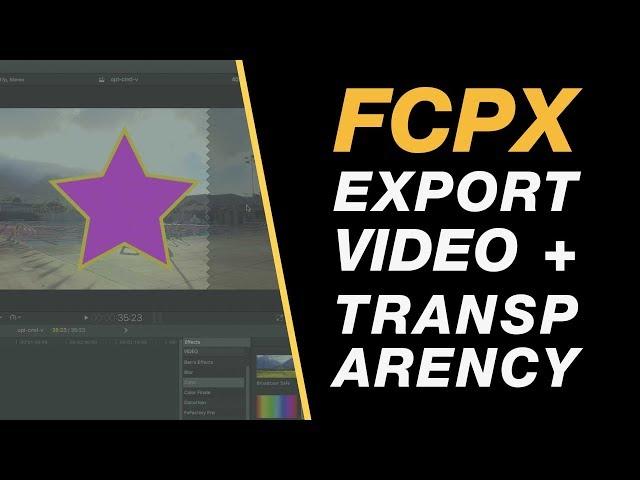 Final Cut Pro X Tutorial: Export Video with Transparency and Re-Import it to the Timeline