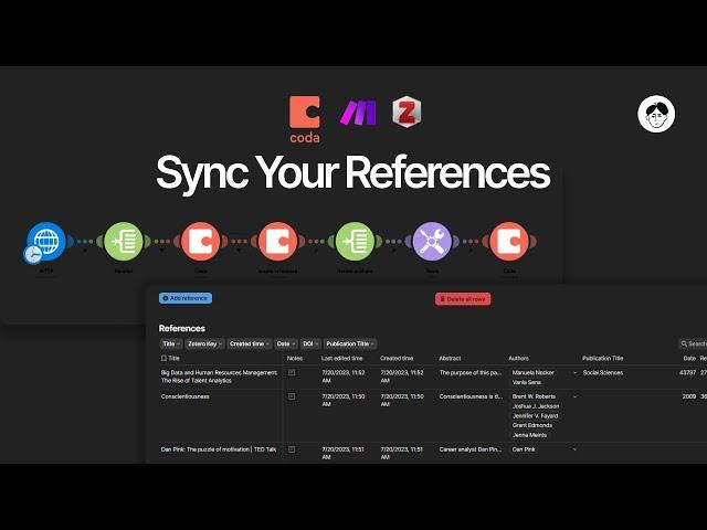 How to sync your Zotero references in Coda (Using Make)