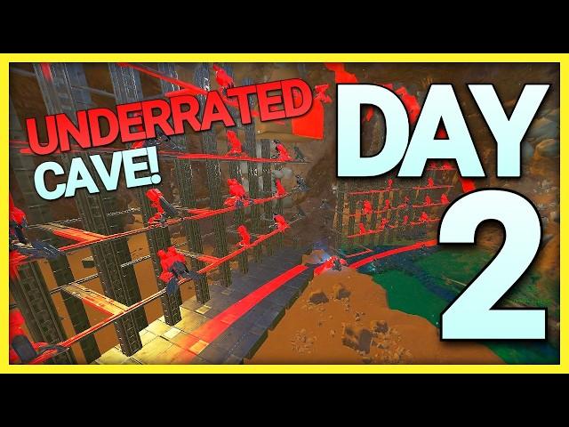 Claiming The MOST UNDERRATED CAVE SOLO DAY 2 | Solo MESA 3Man Ark PVP