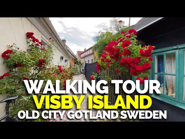  Visby GOTLAND Sweden Walking tour in old and medieval city.