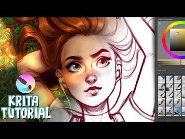 HOW TO PAINT IN KRITA  (Digital Art Tutorial 2020)